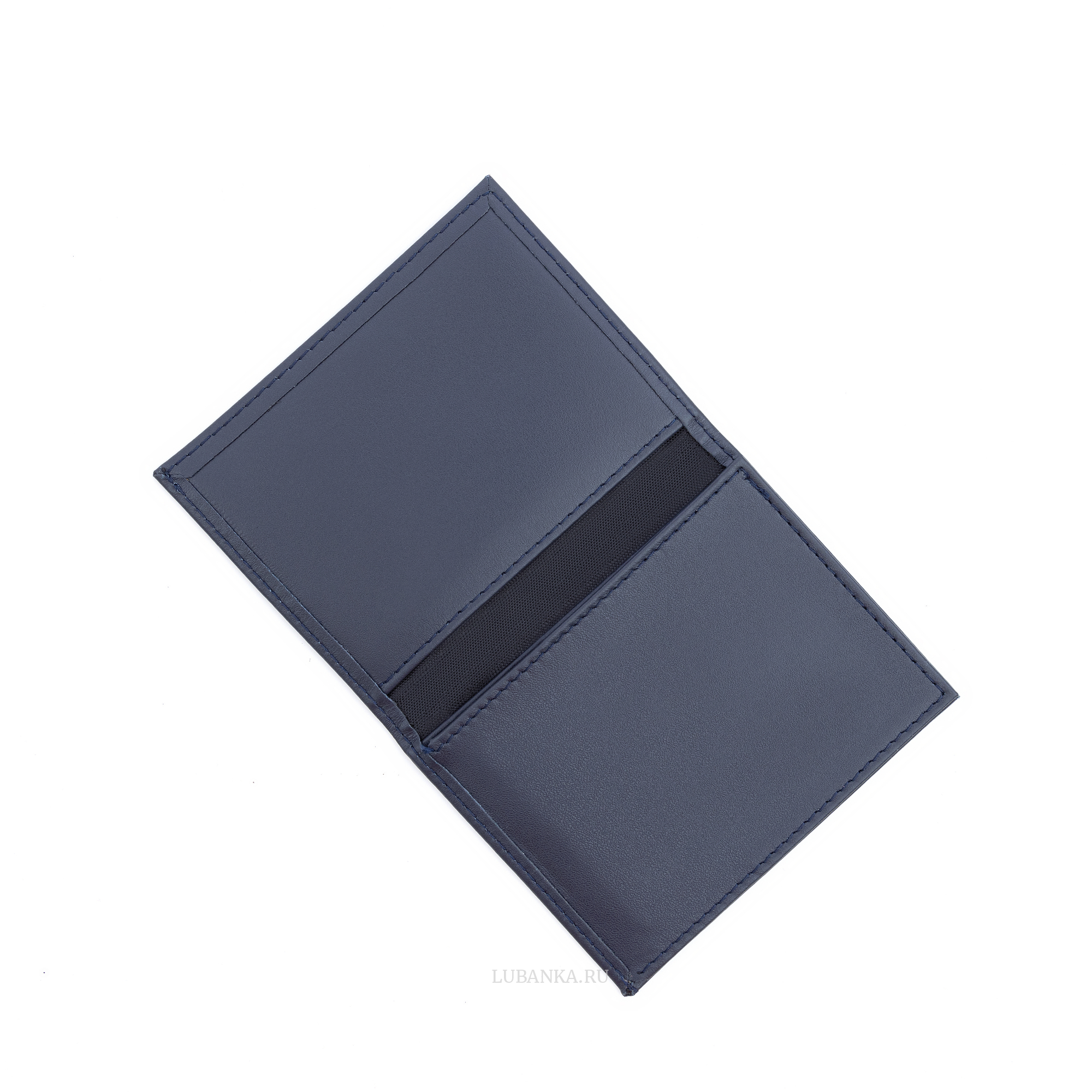 Обложка для удостоверения без символики темно синяя