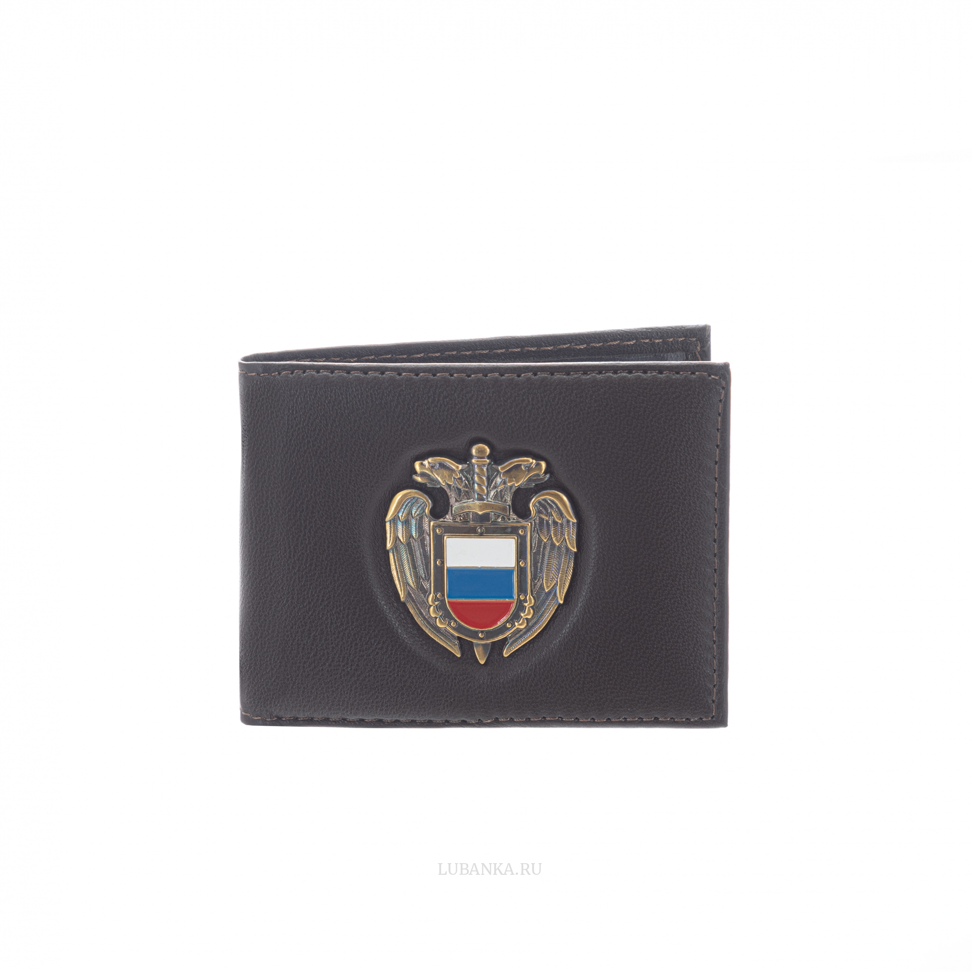 Обложка для удостоверения ФСО с жетоном узкая пухлая черная