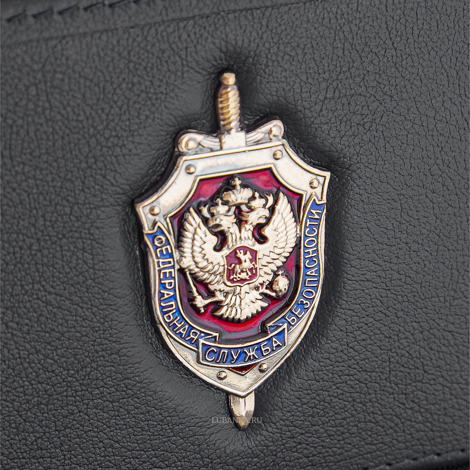 Обложка для автодокументов и удостоверения ФСБ с жетоном черная