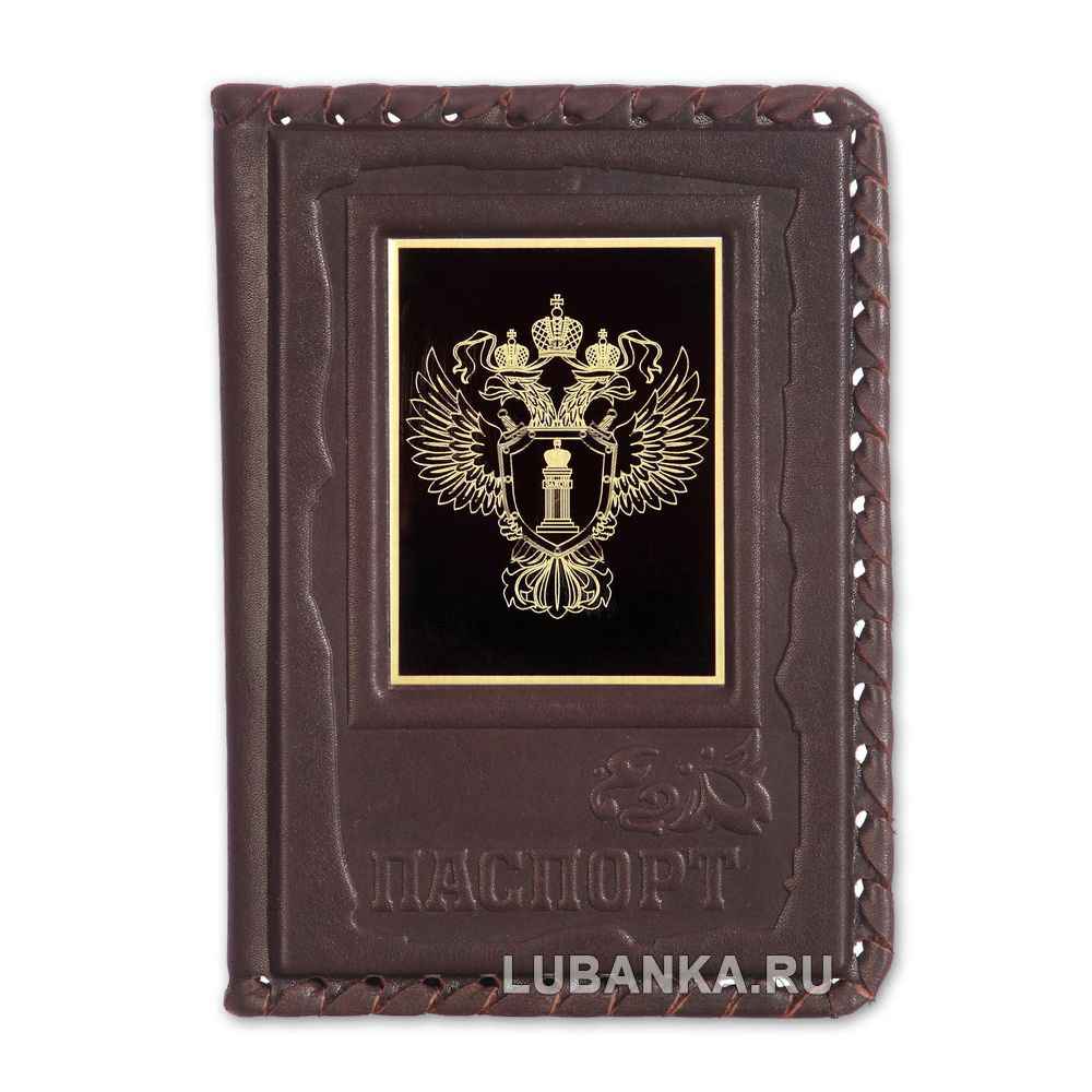 Обложка для паспорта «Прокуратура», бордовая