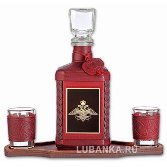 Набор для водки «Инженерные войска» бордовый