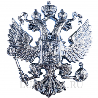 Значок Герб России серебро