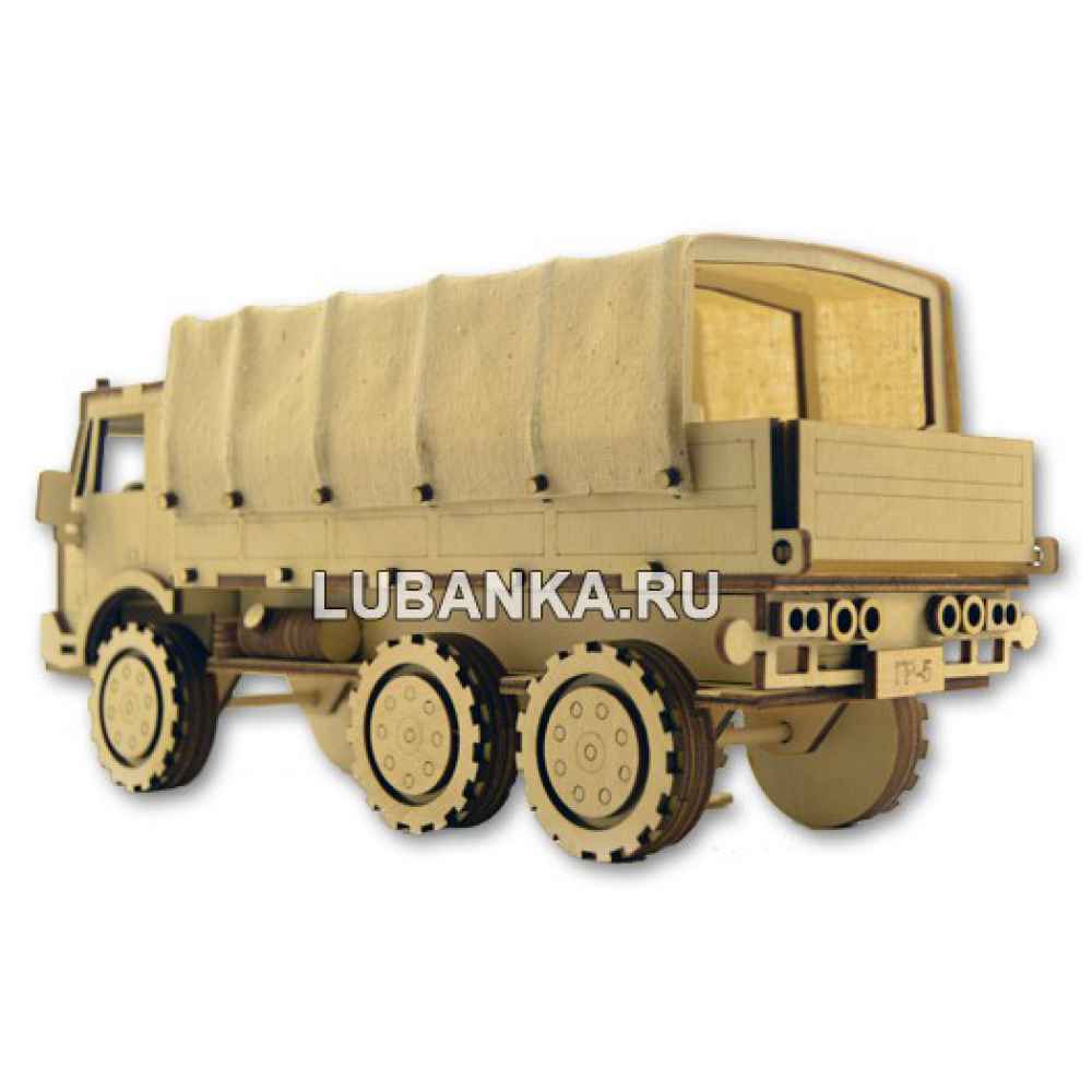 Деревянная модель для сборки «Военный грузовик»