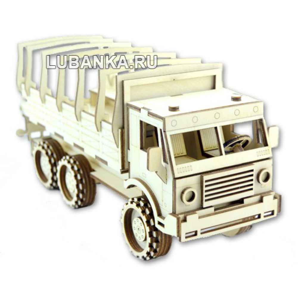 Деревянная модель для сборки «Военный грузовик»