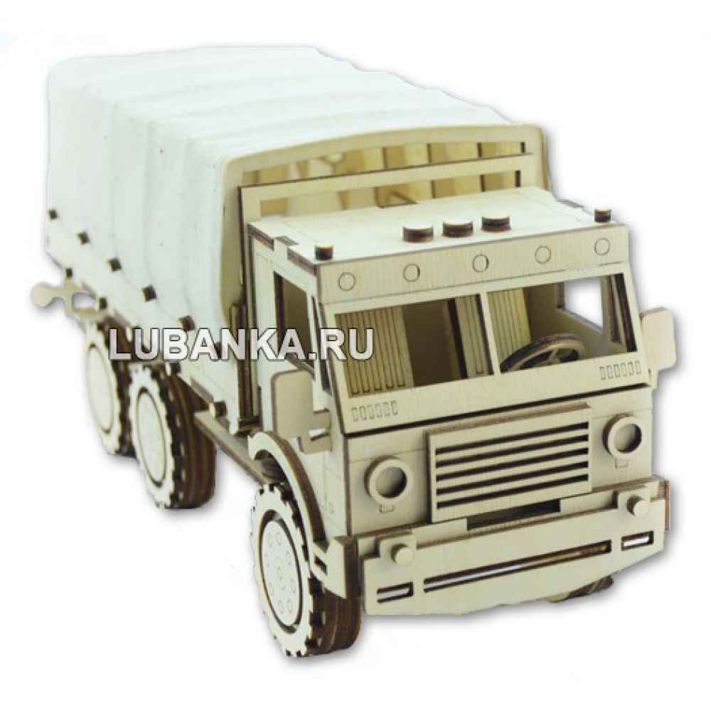 Деревянная модель для сборки «Военный грузовик»