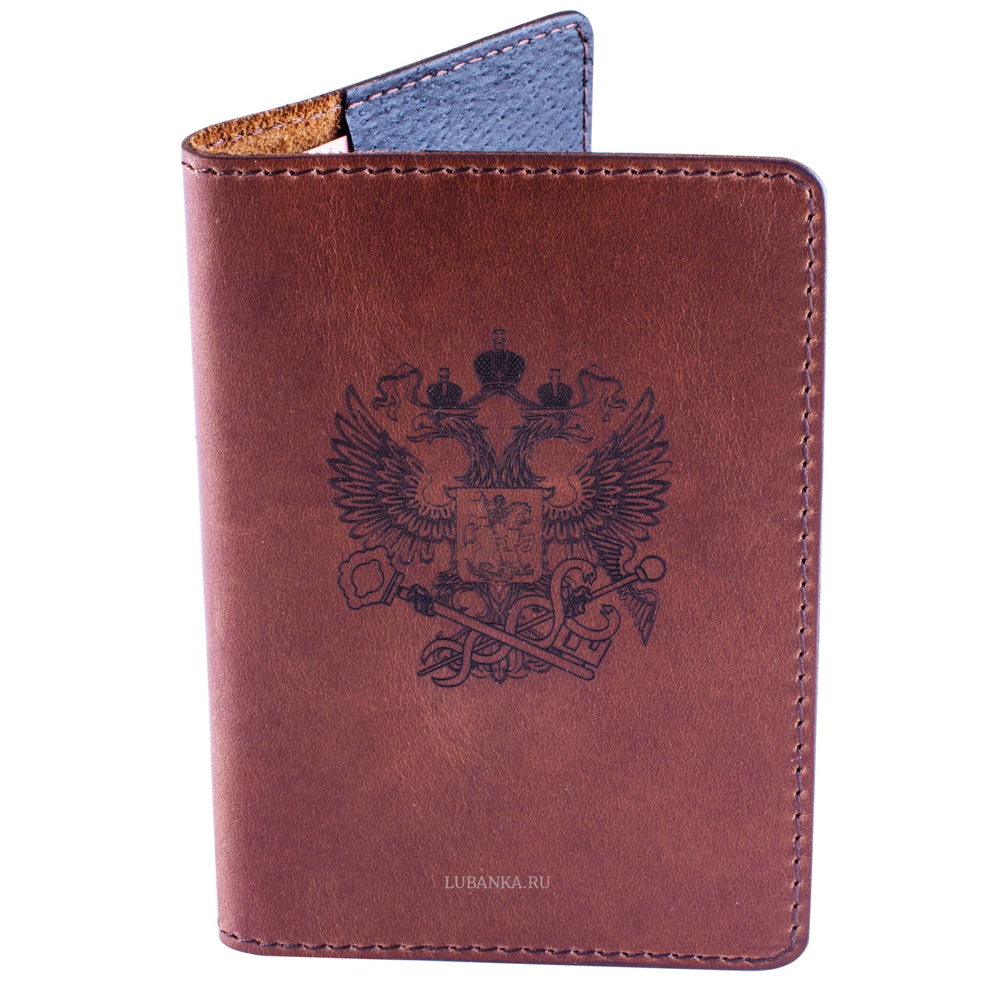 Обложка для паспорта Налоговая Служба коричневая