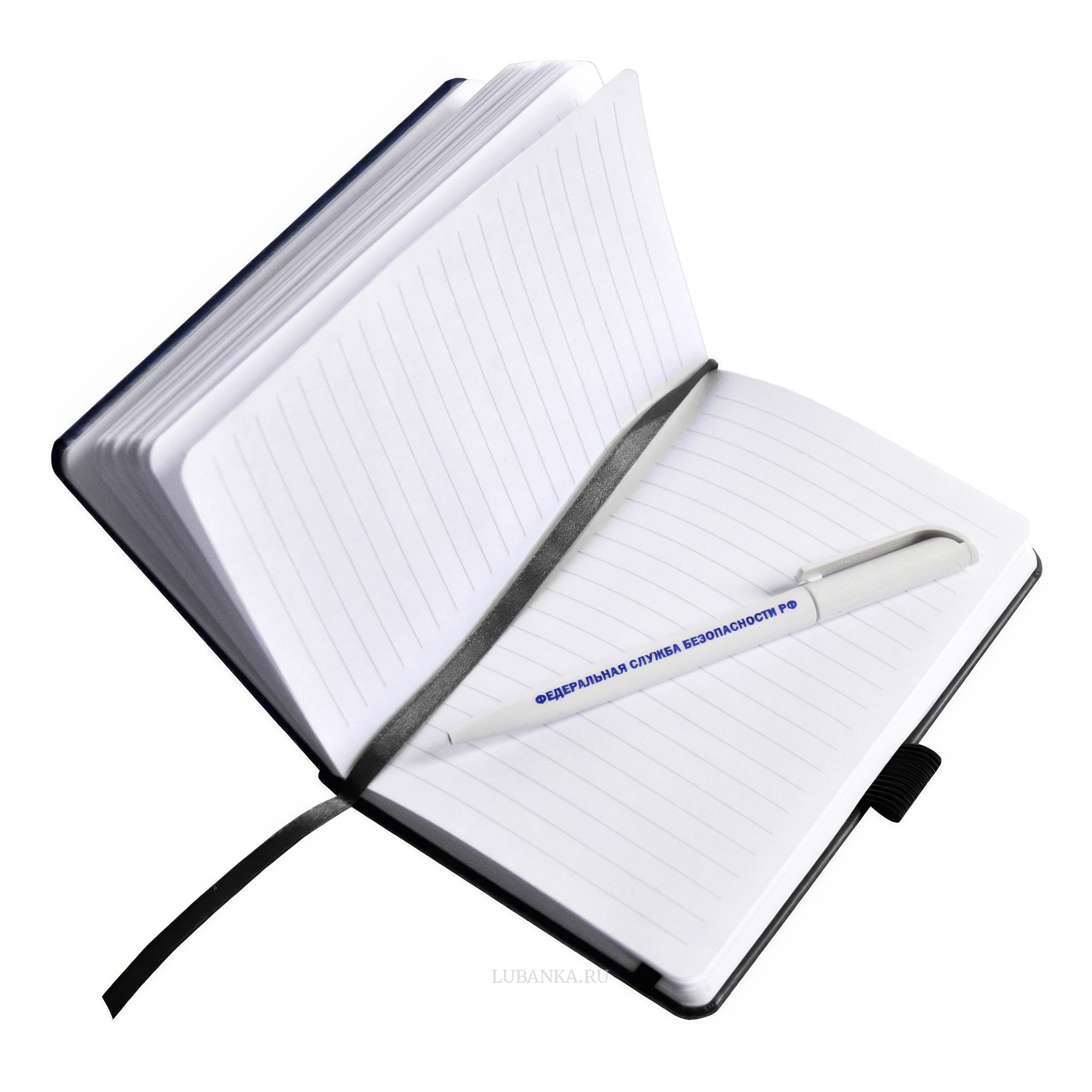 Блокнот с ручкой ФСБ черный