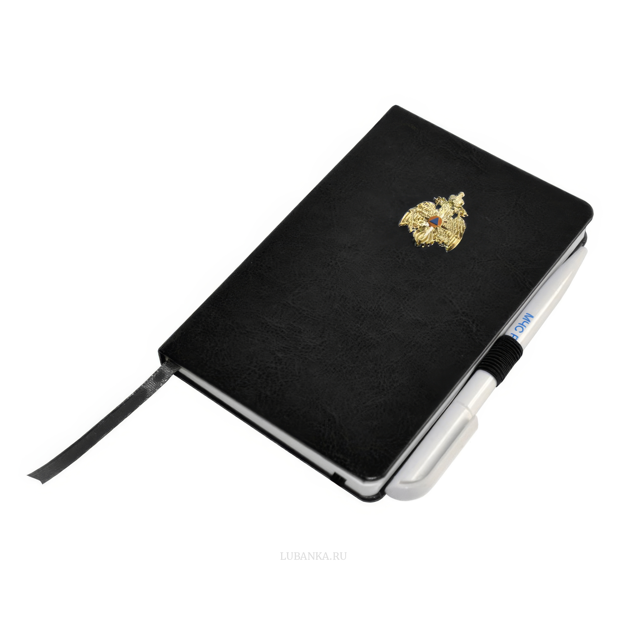 Блокнот с ручкой МЧС черный