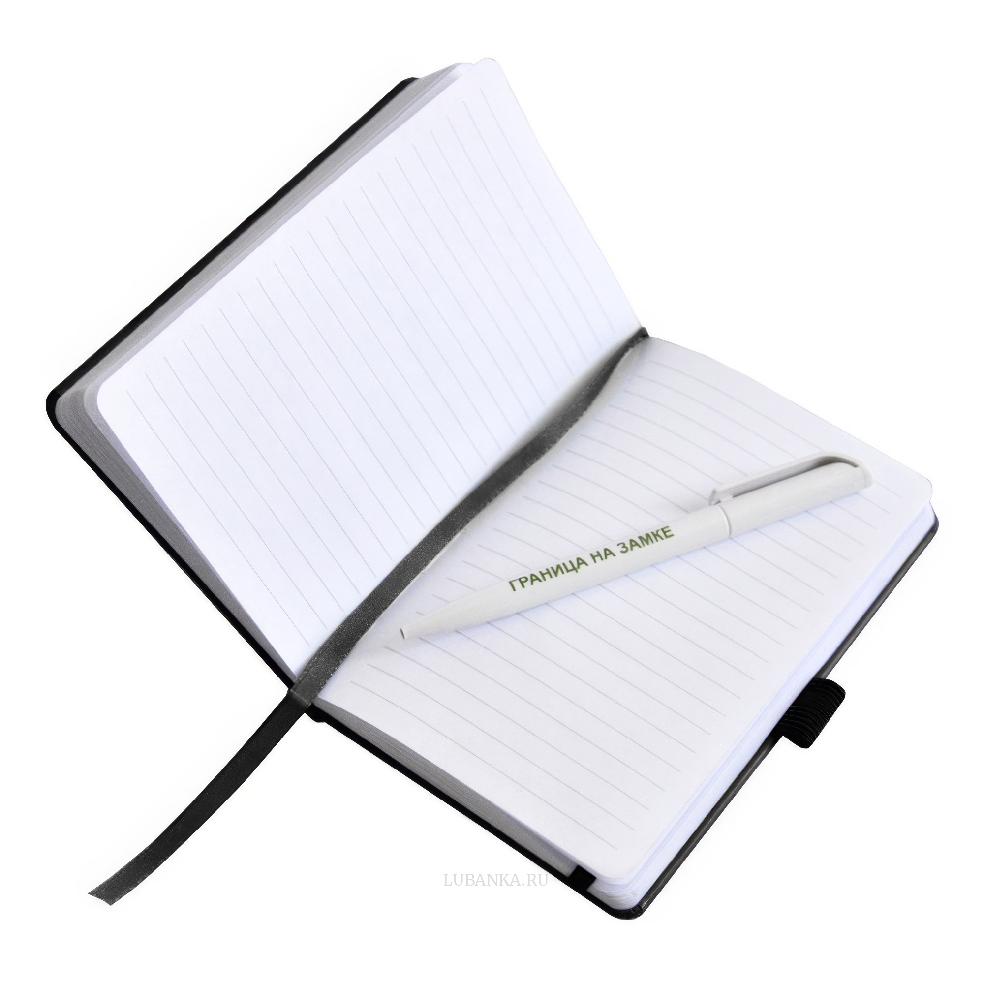 Блокнот с ручкой Пограничная служба черный